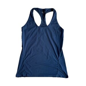 Athleta Tank Top Women Size MediumNavy Blue Racerback Sleeveless Athleisure wear